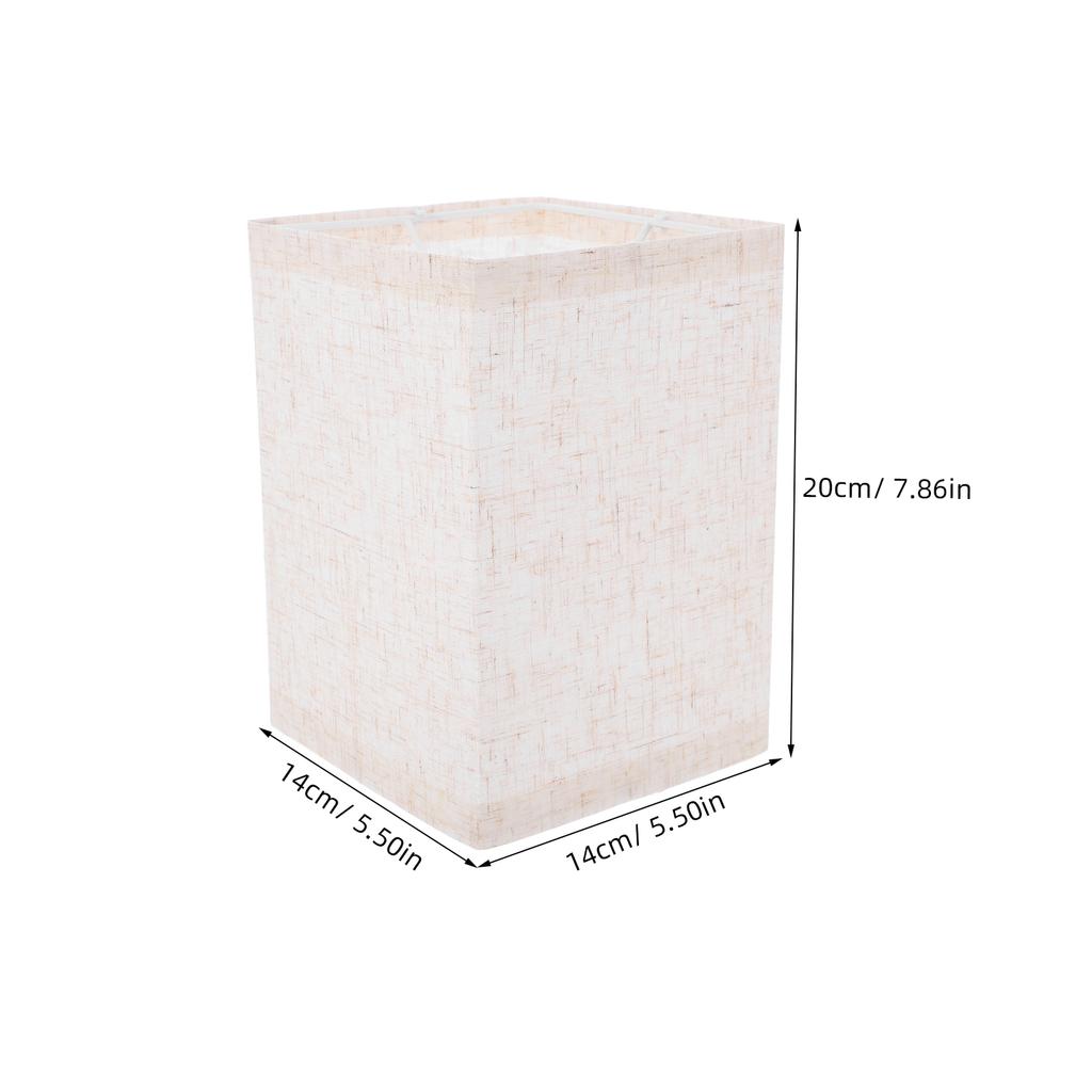 Rectangular Fabric Lampshade Elegant Square Design for Bedside Table Floor Lamp Replacement Soft Light Cover Decorative Linen
