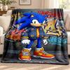 Sonic blanket Flannel Blanket Soft Cozy Plush Throw for Sofa Bed Lightweight Home Decoration Outdoor camping