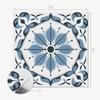 Package of PVC Tiles With Decor for Kitchen or Bathroom Floral Pattern With Details 4X50X50 Cm