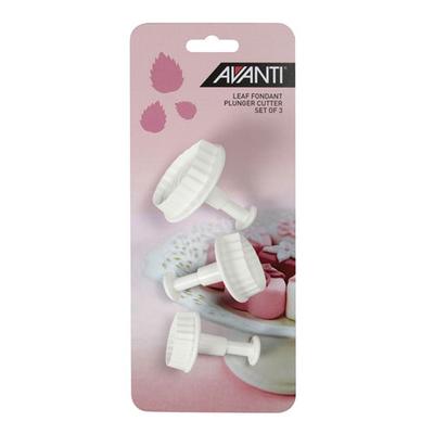 Avanti Fondant-Ausstechformen-Set (3 Stück) (Blatt)