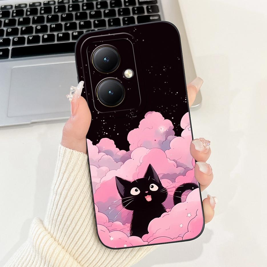 Für Xiaomi Redmi 13C 5G Hülle Luxus Blumen Cartoon Hülle Weiche TPU Matte Handyhülle Für Xiaomi Redmi 13R Redmi13C 5G Fundas Taschen