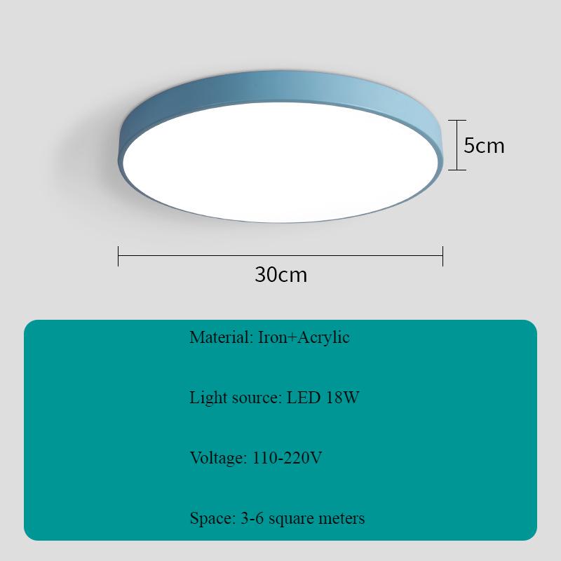 

Современный потолочный светильник Macaroon Simple Classics Nordic Circle для гостиной и спальни, светодиодный чип, стробоскоп, блеск, атмосфера Cold White
