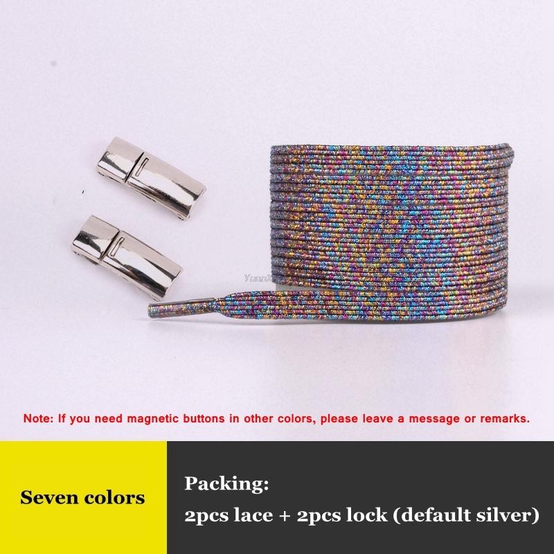 New Elastic Magnetic Shoelaces Sneakers Shoelace Kids Adult No Tie Shoe Laces Rainbow Lock Lazy Laces One Size Fits All Shoes