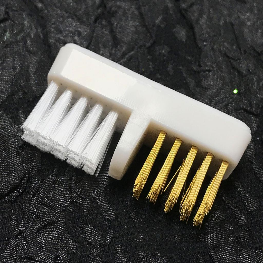 3-teiliges Reinigungsset für Nagelkunstbohrer, tragbarer Reiniger, Kupferbürste und Kunststoffbürste für die Reinigung im Nagelstudio oder zu Hause