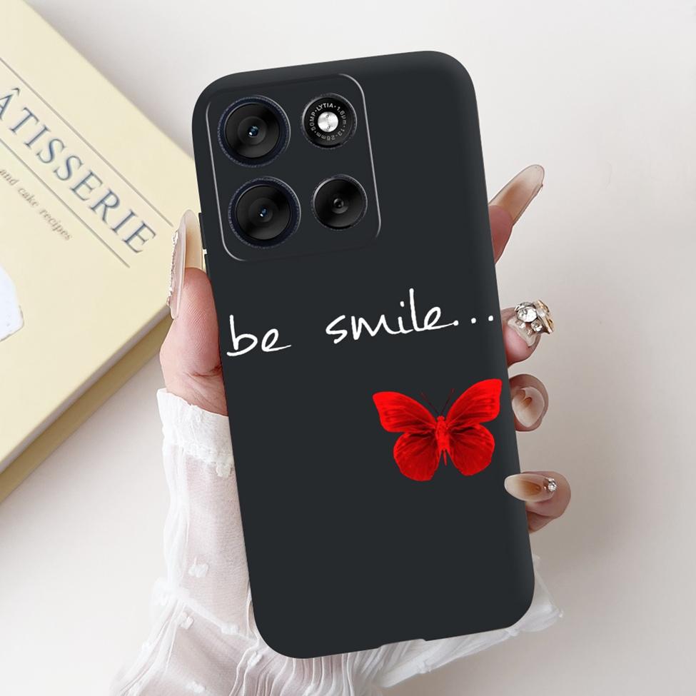 5G For Motorola Moto G56 G86 Cover For Motorola Moto G86 Case Silicone Fashion Butterfly Luxury Cute Funny Painted Back Cover