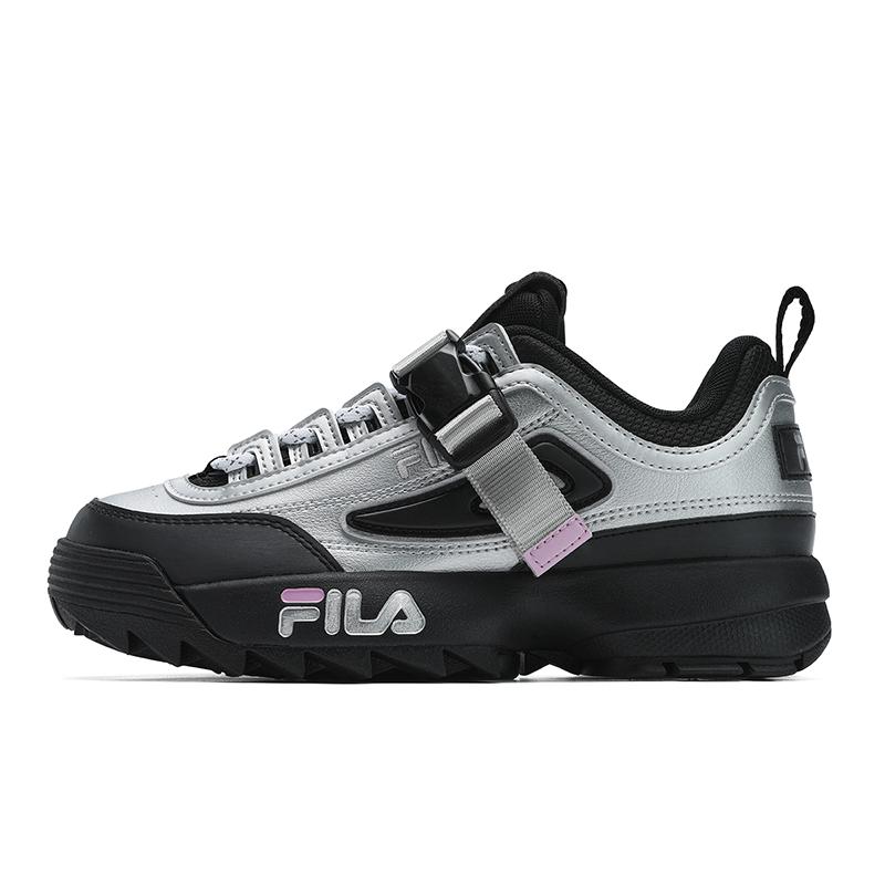 FILA Disruptor 2 Y3K Comfortable Fashion Low-Top Lifestyle Shoes Women sneakers Silver Black F12W512140FSA 38.5