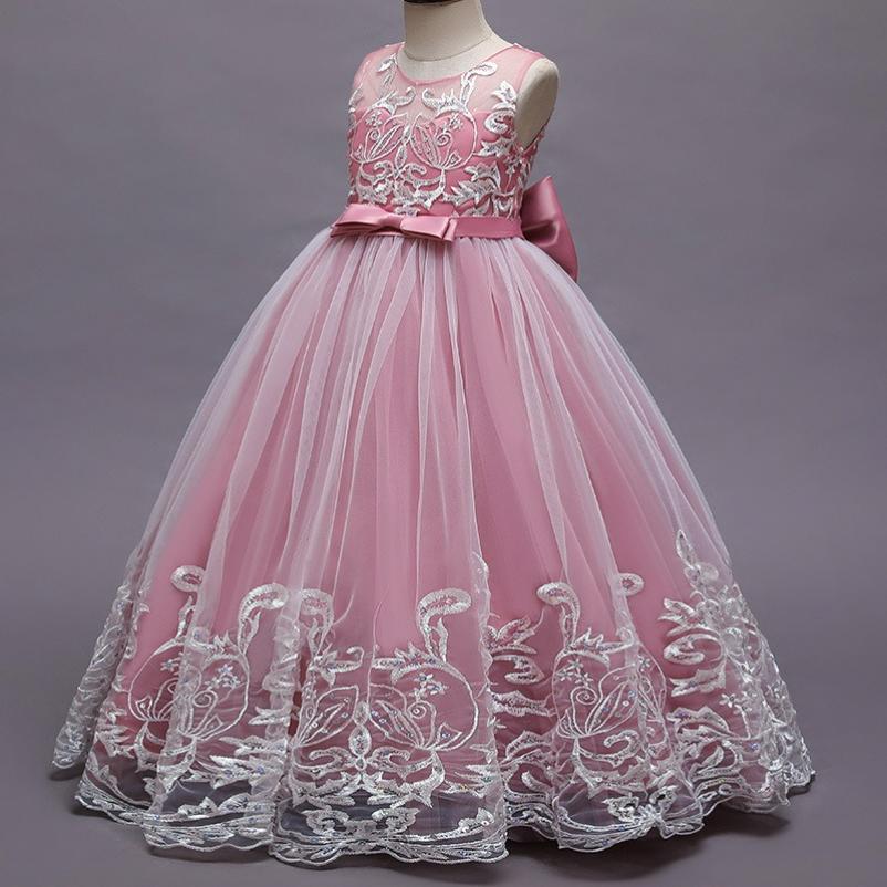 Girls Dress Dress Sleeveless Mesh Performance Host Princess Dress