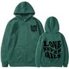 Love Never Fails Print Letter Hoodies Men/Women Sweatshirt Black Autumn Vintage Oversized Harajuku Loose Tops Casual Pullovers