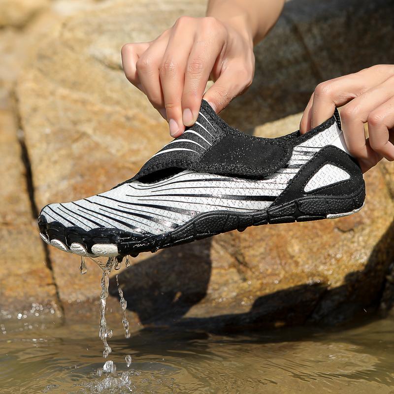 Rychleschnoucí pánské plavecké boty do vody dámské protiskluzové boty na vodní sporty elastické měkké plážové brodící tenisky pro plavbu lodí, surfování, potápění