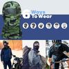 Camouflage Cycling Face Guard Neck Gaiter UV Protection Breathable Outdoor Motorcycle Helmet Liner Bandana Balaclava Neck Scarf Face Shield