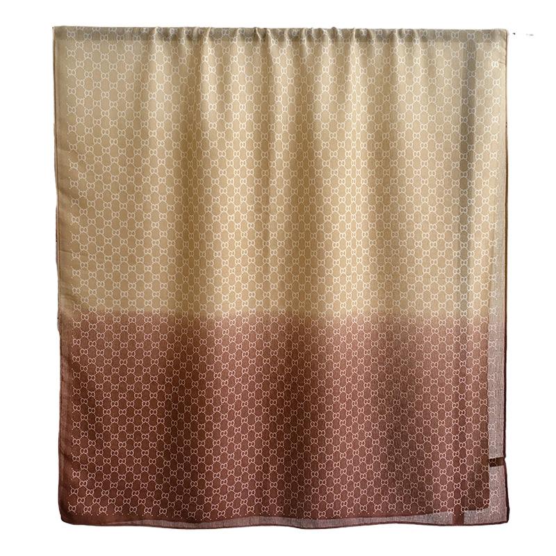 High-end fashion color matching cotton and linen scarf women's elegant temperament thin travel sunscreen shawl beach towel