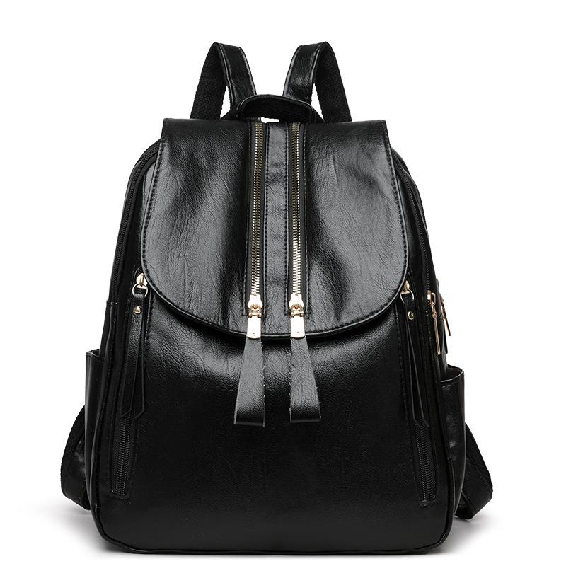 Double-shoulder Backpack - Stylish Mid-aged Women's Travel Bag - Large Capacity Casual Commuter Schoolbag