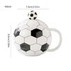 Ceramic Drinking Cup With Soccer Designs 400ml Coffee Mug For Sports Enthusiasts Soccer Theme Drinkware For Home