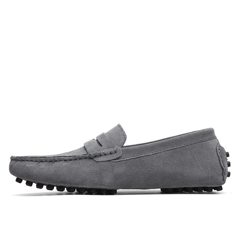 Spring and Autumn Men's Shoes Doudou Shoes Large Size Driving Shoes Low Top Anti-Fur British Flat Casual Shoes