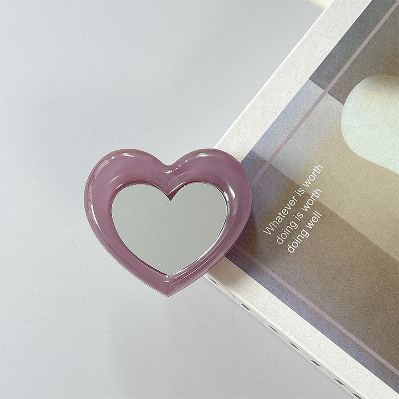 Mirror Airbag Holder Mobile Phone Mirror Sticker Air Cushion Desktop Folding Retractable Ring Sticker Love Makeup Mirror