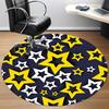 1pc Stars Night Office Round Area Rug, Indoor Mat Suitable For Office, Under Office Chairs Bedroom Living Room Home Decor, Room Deco