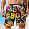 Men 80s 90s Shorts 3D Print Retro and Trendy Short Pants For Men's Beach 80s Shorts Male Summer Hawaiian Board Short Swim Trunks
