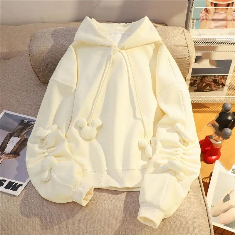 

Потовщена куртка вільного стилю, топ, худі з капюшоном для жінок, оверсайз, тонка, вельветова L бежевий