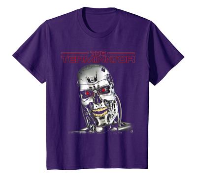Terminator T-800 Head Retro Cyborg Gamer Classic Sci-Fi T-Shirt.