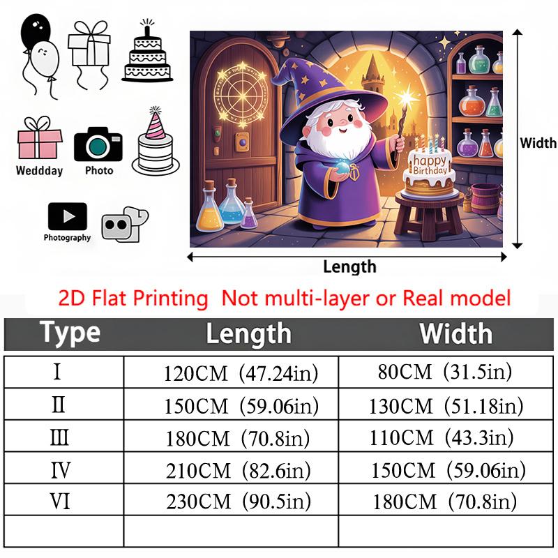 Party Backdrop Flat Magical Wizard Hanging Backdrops Parties Events Celebration Photo Booth Birthday Party Decor