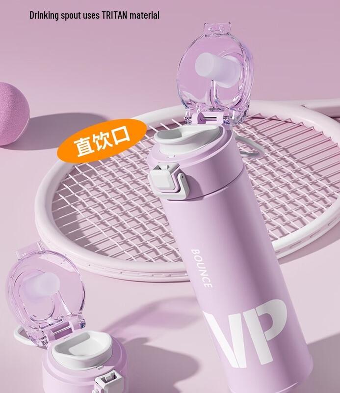 MOZHOU 316 Stainless Steel Insulated Sports Water Bottle with Straw