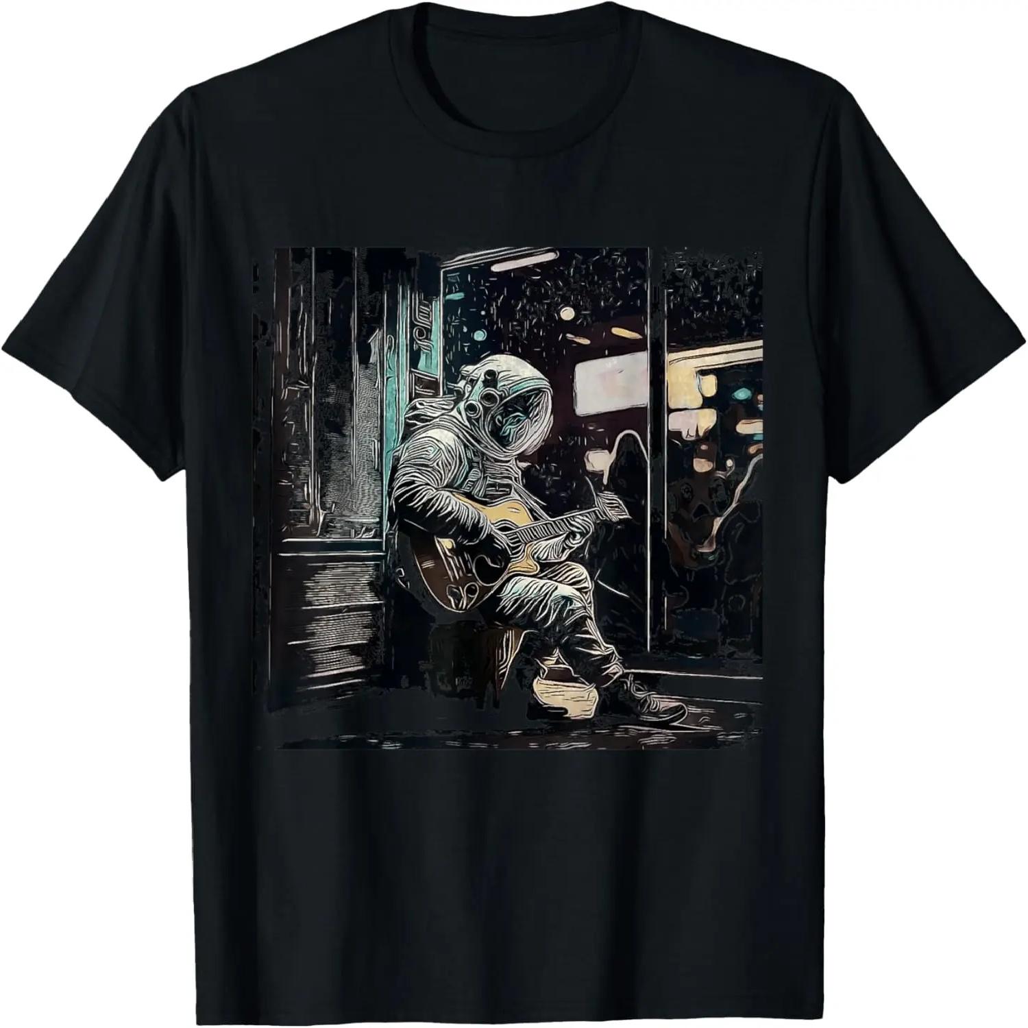 Astronaut Cowboy Guitar Musician Nashville Cool Graphic Art T-Shirt XXXXXL чёрный