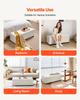Storage Ottoman Bench, Button-Tufted End of Bed Bench with Side Bags, Flip-up Upholstered Storage Chest with Metal Frame, Linen Bed Ottoman for Living
