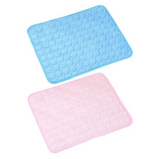 Letnia Mata Chłodząca dla Psa Zmywalna Mata Samochłodząca z Lodowego Jedwabiu dla Małych i Średnich Psów Kotów Antypoślizgowa Podkładka do Spania do Klatki Legowiska Podłogi Fotelika Samochodowego