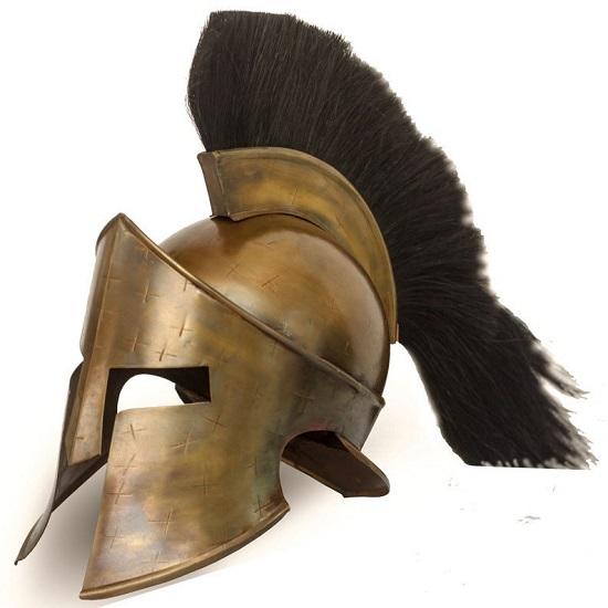 Great King Leonidas Spartan 300 Movie Helmet Fully Functional Medieval Replica Wearable Helmet Black Plum