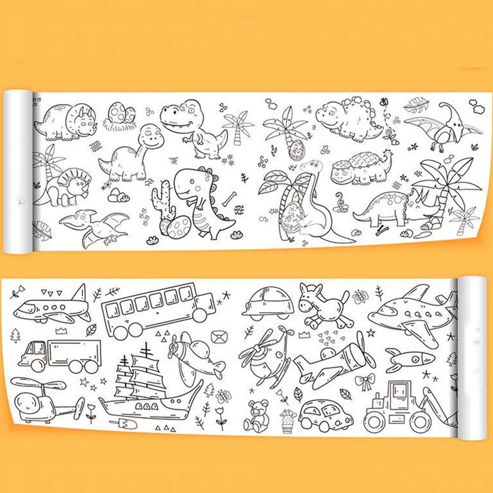 Kinder-Zeichnungsrolle, leere Malseiten, Kinder-Zeichnungsrolle, Farbfüllung, Papierrolle