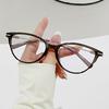 Cross-new cat eye anti-blue glasses women's European and American fashion butterfly frame ultra-light high definition reading glasses