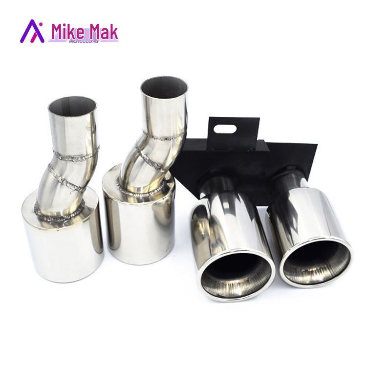 

BMW 5 Series F10 M5 Style Blue Tip Exhaust: 520, 523, 525, 528, 530 Model-Compatible Stainless Steel Upgrade. Silver Tip Quad