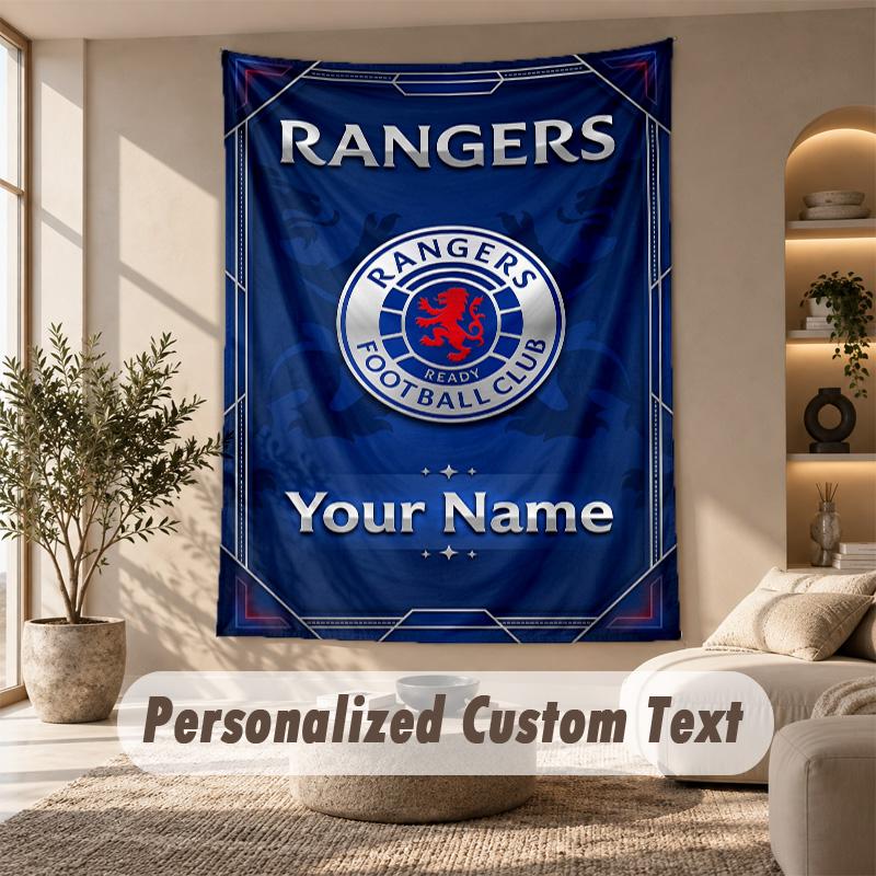 Tapestry Custom Name Text, Wall Hanging Tapestry Home Room DecorRangers FC