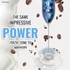 Electric Milk Frother Handheld Foam Maker for Coffee, Latte, Cappuccino – Portable Mini Whisk Drink Mixer with Stainless Steel Frothing Wand