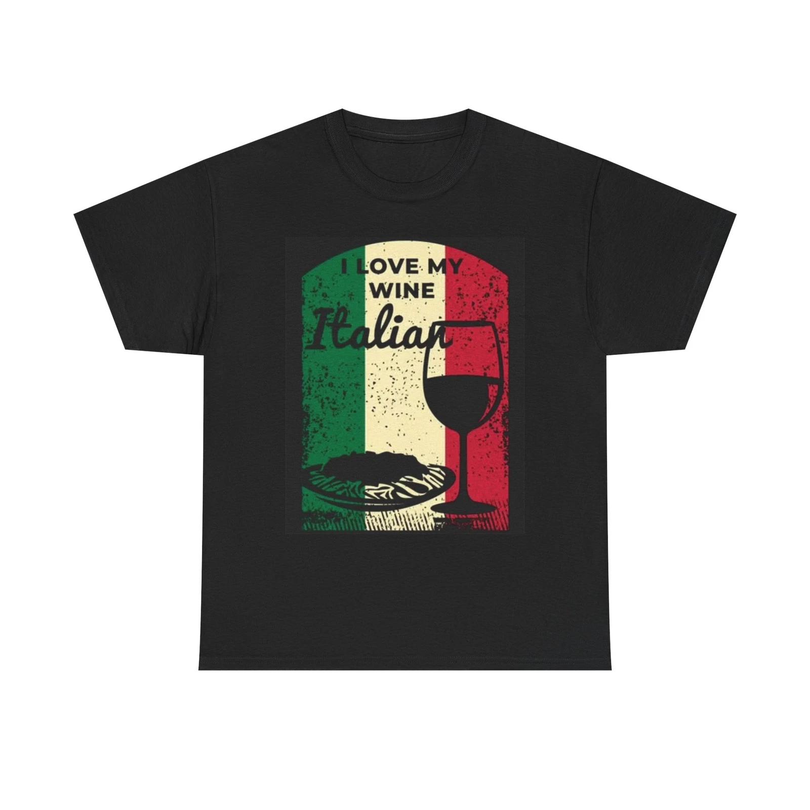 Men s and Women s T-shirts Italian Wine Graphic M