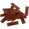 20 Pcs PU Leather Labels Handmade Embossed Tags DIY Sewing Embellishments Craft