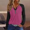 Women's T Shirt Tee Button Floral Print Long Sleeve Daily Weekend Fashion Basic V-Neck Regular Top