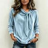 Women's Velvet Blouse with Color Casual Top for Everyday Wear