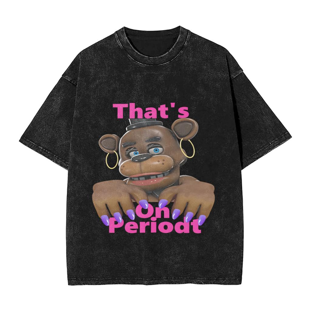 FNAF At Freddys TShirt Beach Awesome T Shirts Cotton Trendy Cool Tee Shirt For Male ShortSleeved Loose Tops