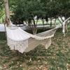 Outdoor Anti-Roll Canvas Tassel Hammock Chair