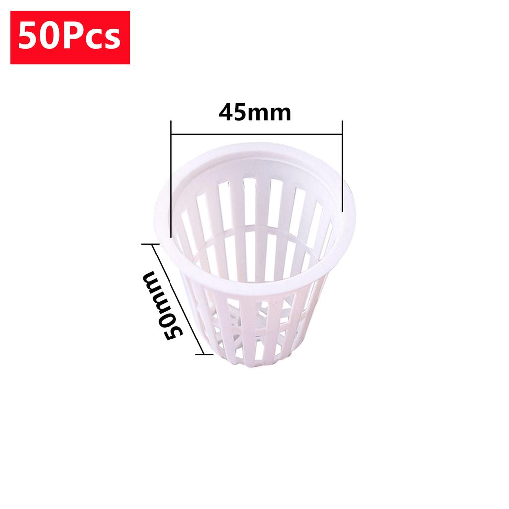 Planting Mesh Cup Hydroponic System Net Basket Soilless Flower Pot Plastic Plant Rooter Slotted Colonization Container 5/50Pcs