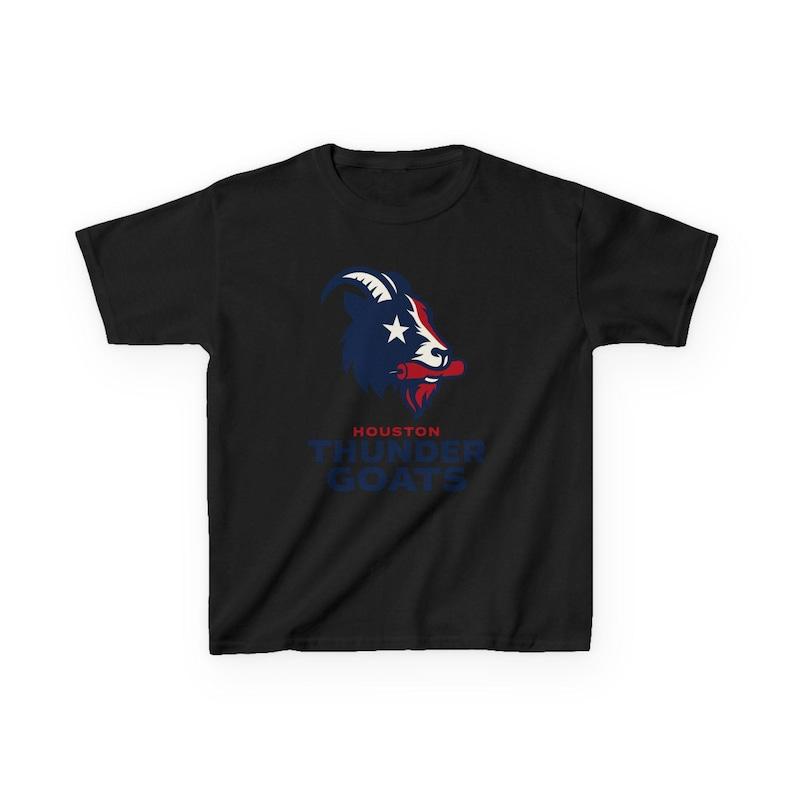 HOUSTON THUNDER GOATS Kids Tee - Texans Pro Football Thunder Mountain T-Shirt - Disney Parks Disney World Disneyland Trip Cotton Graphic Tee 130