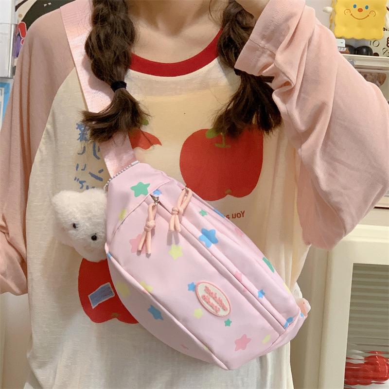 Cute women's messenger bag design sense niche shoulder small backpack high value sports chest bag waist bag women