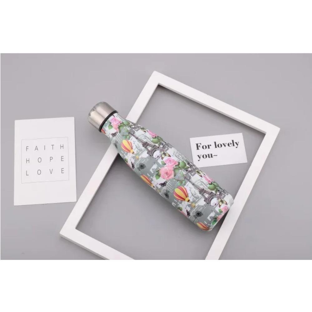 500ml Sportvattenflaska Elektroplätering Cola-mugg 304 Rostfritt Stål Vakuumisolerad Drickartiklar Dricksglas Personlighet