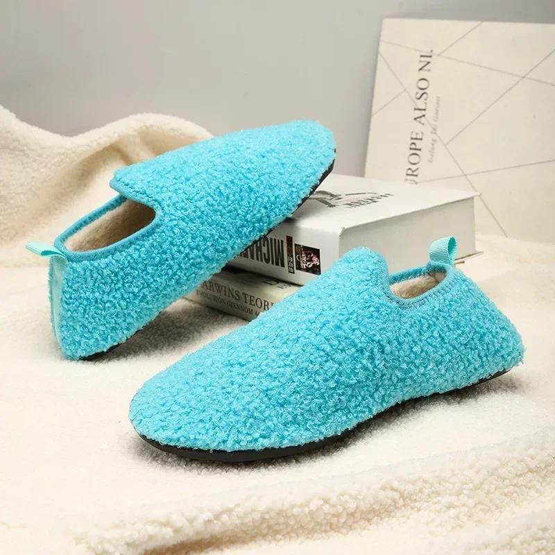 Winter Men Shoes Casual House Shoes for Men 2025 Outdoor Warm Cotton Shoes for Women Antiskid Indoor Plush Slippers Ankle Shoe
