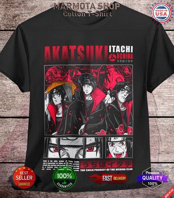Itachi Uchiha T-Shirt Naruto Madara Sasuke Kakashi Anime Unisex Tee Shirt Manga
