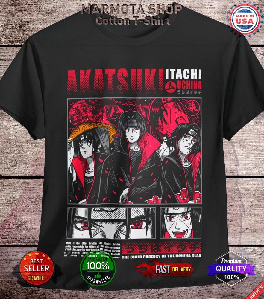 

Itachi Uchiha T-Shirt Naruto Madara Sasuke Kakashi Anime Unisex Tee Shirt Manga 3XL