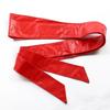 Solid Color Leather Cummerbunds for Women Wide Waist Belt Bow Self Tie Wrap Brand Ladies Fashion Strap Wide Waist Belts Gifts