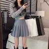High-waisted Slimming Black Skirt Women's Summer A-line Wrap Skirt Collegiate Style for Petite Frames Casual All-match Versatile Pleated Mini Skirt