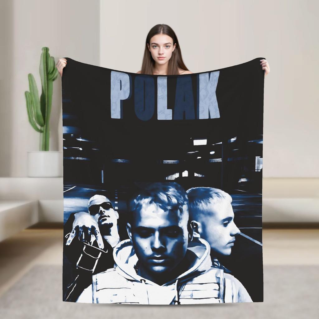 Soft Warm Blankets Travel Rapper Plk Polak Mental Throw Blanket Flannel Bedspread For Living Room Novelty Sofa Bed Cover